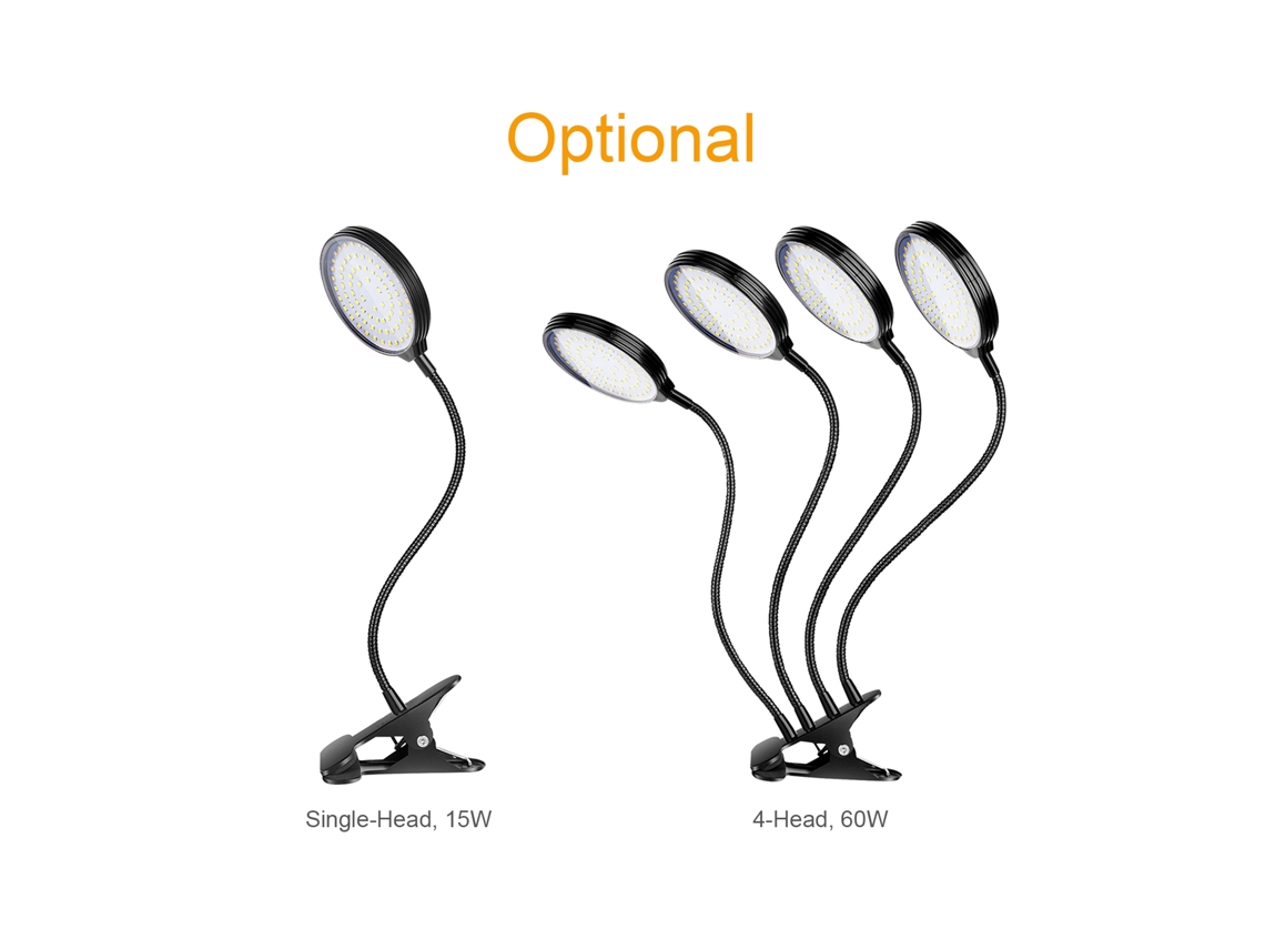 Lâmpada Led Cultivo Interior 15w Timer Clip Ip66