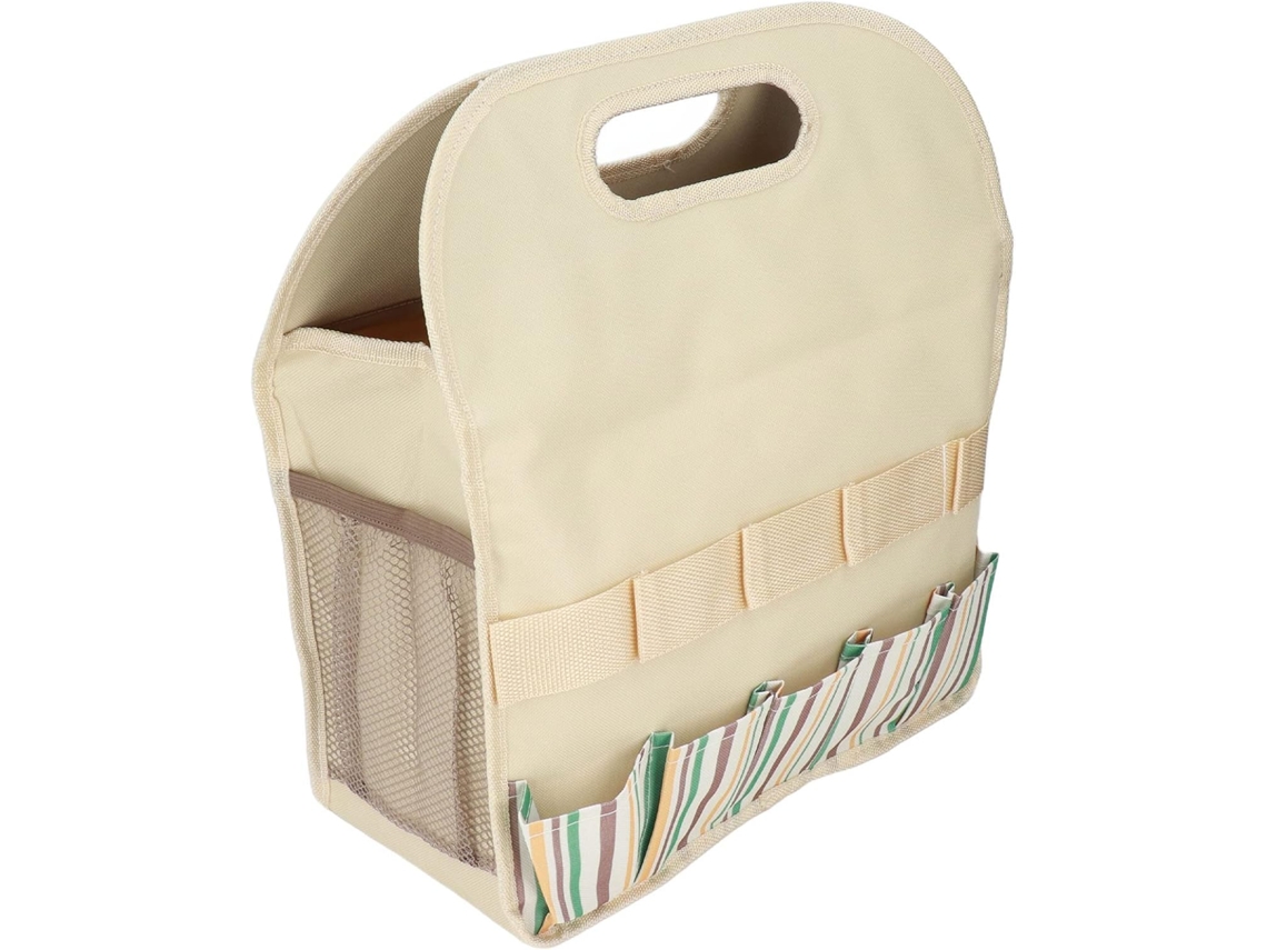 Bolsa para ferramentas de jardim, bolsa organizadora para jardim com vários compartimentos, grande capacidade, altura ergonômica.
