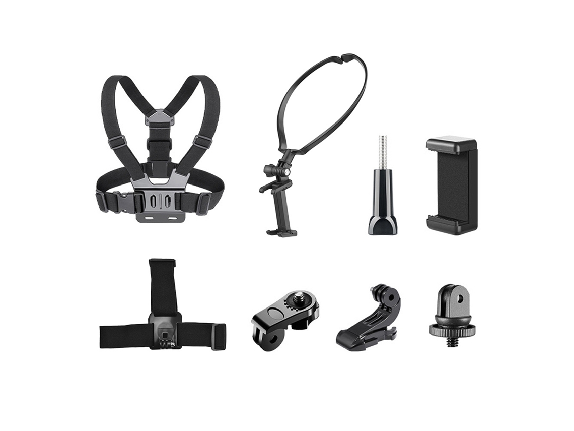 Sports Camera Accessory Set Chest Strap Mount  Head Strap  Neck Holder  Phone Holder For Cycle Hiking Boating Travel Video Recording Live Stream LAXISCREED