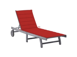 Sunlounger, Sunloungers Vidaxl Cinzeto Madeira De Acácia (200 X 63 X 85 Cm)
