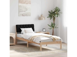 Vidaxl Estrutura Da Cama Com Cabeceira Castanho E Preto 80 X 200 Cm