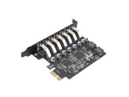 Placa De Expansão Pcie Com 7 Portas Usb3.2 Gen1 5gbps Para Windows 10 11