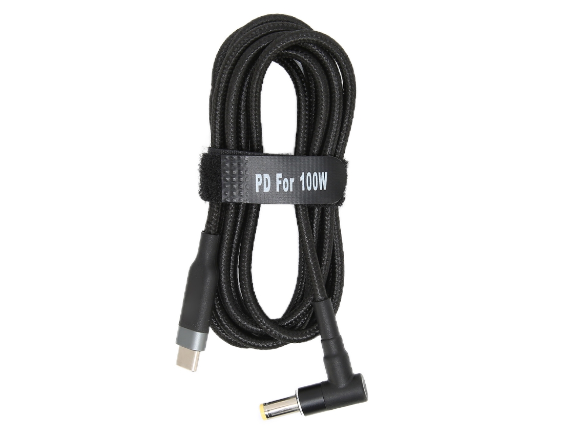 Raum-cabo De Carregamento Para Laptop Com Conector Dc Plug E Conversor Usb Type-c Pd (1.5m)