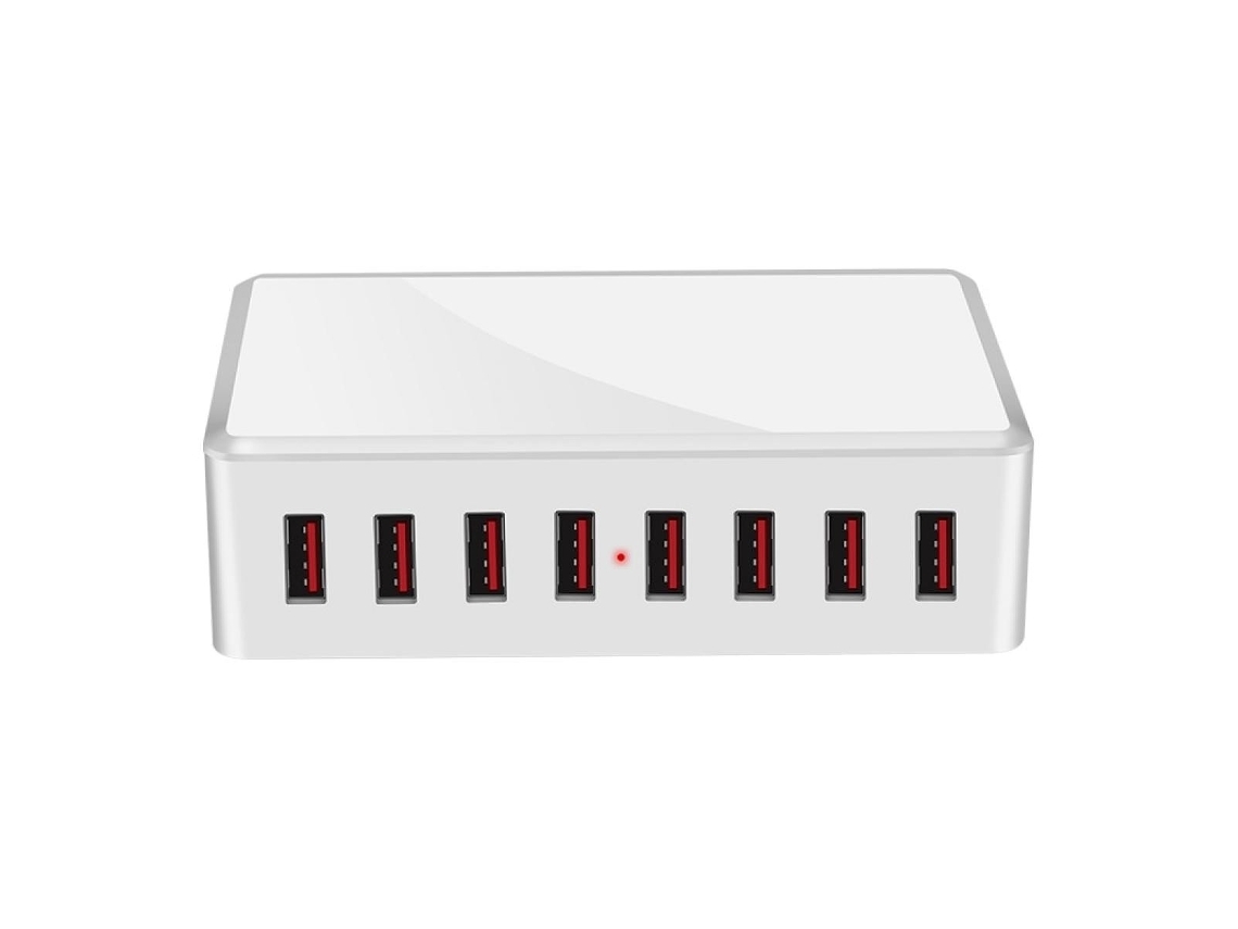 Carregador Inteligente Multiport Usb Placa Exibição Digital Prateleira Parede Para Huawei Branco*