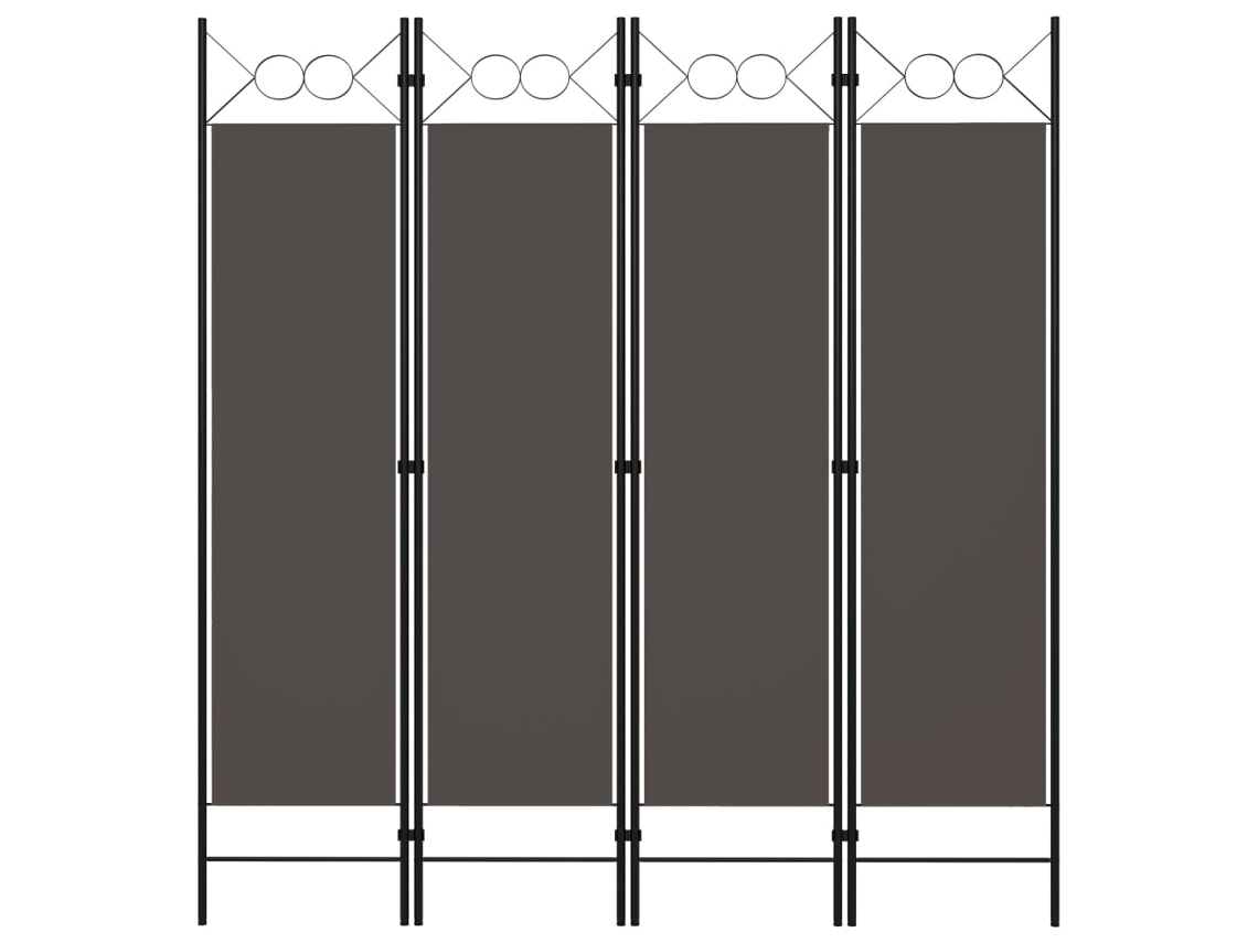 Vidaxl Divisória De Quarto Com 4 Painéis 160x180 Cm Antracite