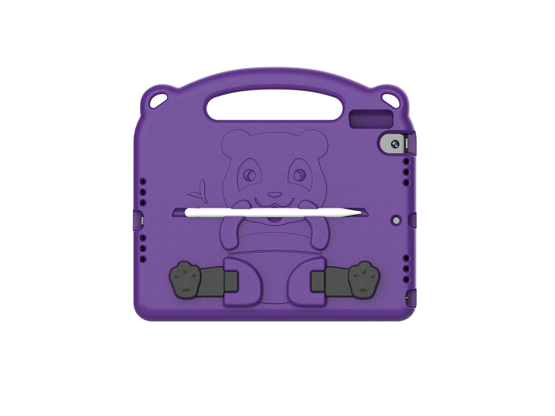 Capa Elegante Para Ipad Pro De 11 Com Estampa Panda Roxo E Proteção Infantil. Tuotuo