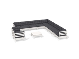 Garden Lounge Set, Garden Lounge Sets Vidaxl Branco Madeira De Pinho (n/a)