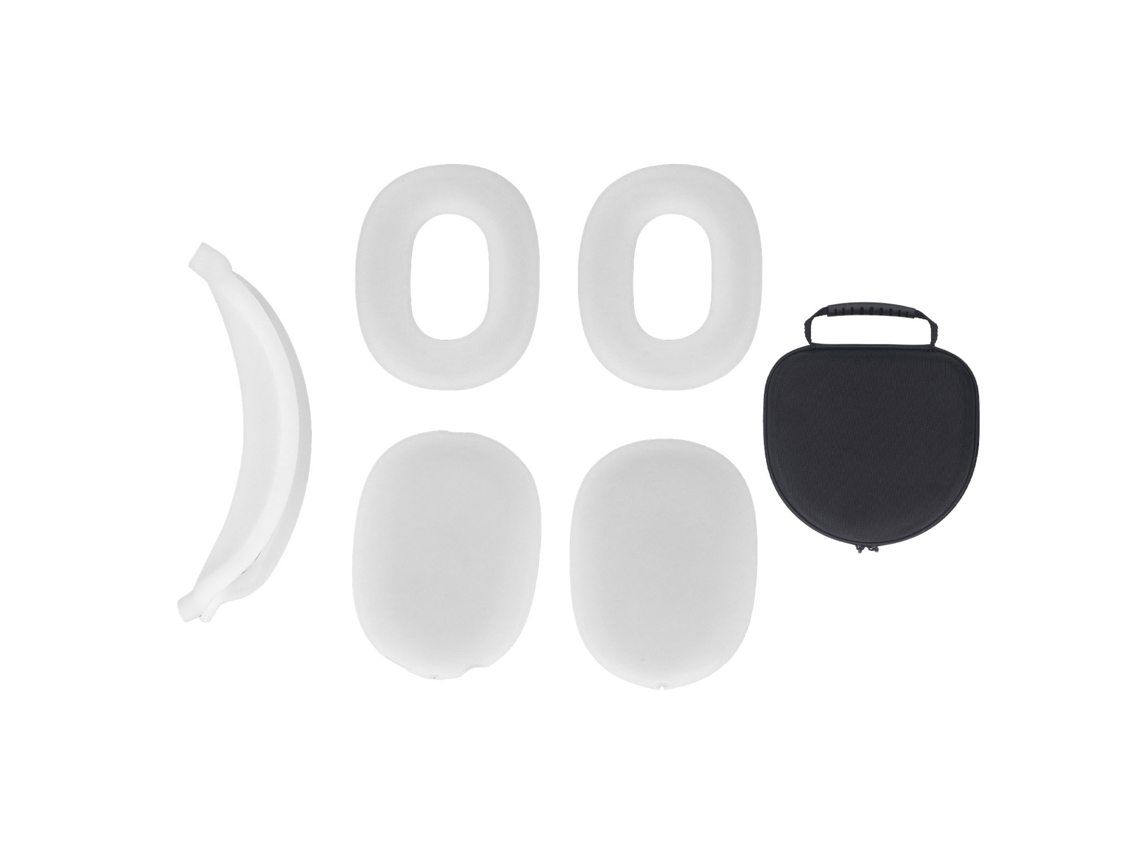 Aetheria capa Rígida para Fones de Ouvido com Capas de Silicone e Almofadas Bolsa de Viagem Eva Branca