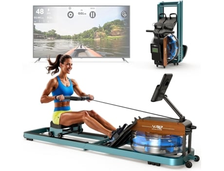 Máquina de Remo ORISYN Remo Dobrável com Monitor Bluetooth e Suporte Ajustável para Tablet Capacidade de 161 kg
