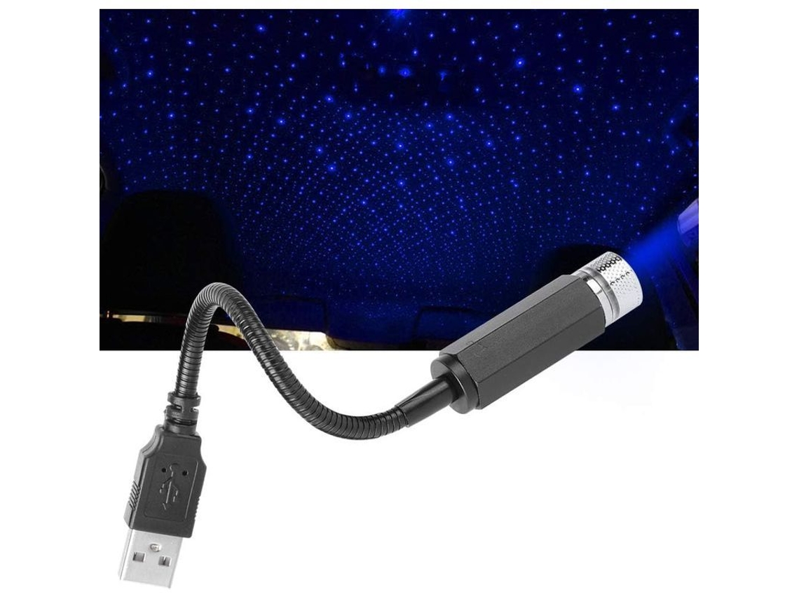 Luz de ambiente Nova Line, LED para teto de carro, projetor de estrelas, roxo claro