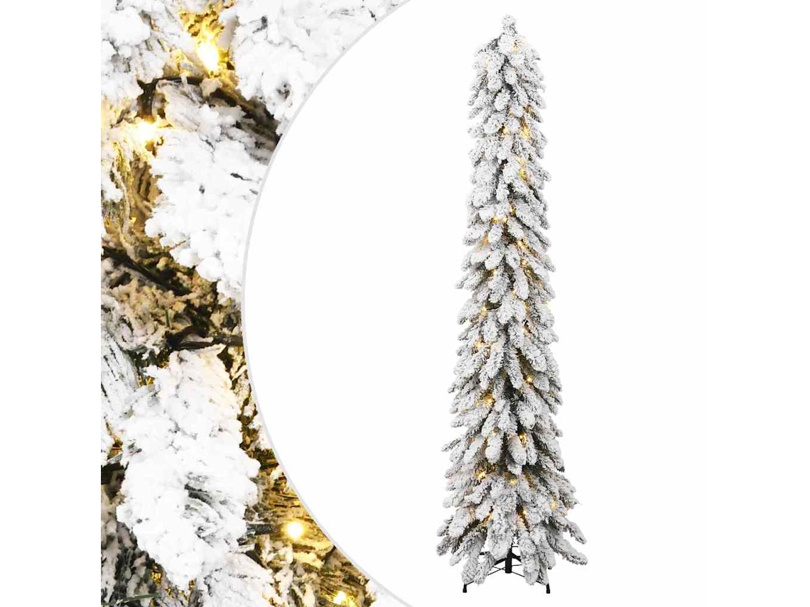 Árvore Natal VIDAXL artificial pré-iluminada 100 LEDs e flocos de neve