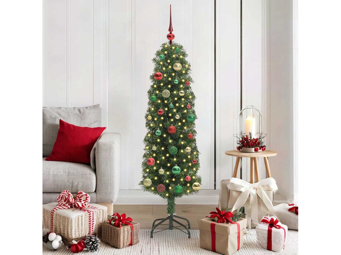 Vidaxl Árvore De Natal Artificial Verde 150 Cm Pvc E Aço E Plástico