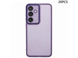 Tkdaddy Compra Em Massa De 20 Peças Para Samsung Galaxy S24 Fe Capa Galvanizada Moldura De Câmera Capa De Telefone Tpu Recortes Precisos Transparente