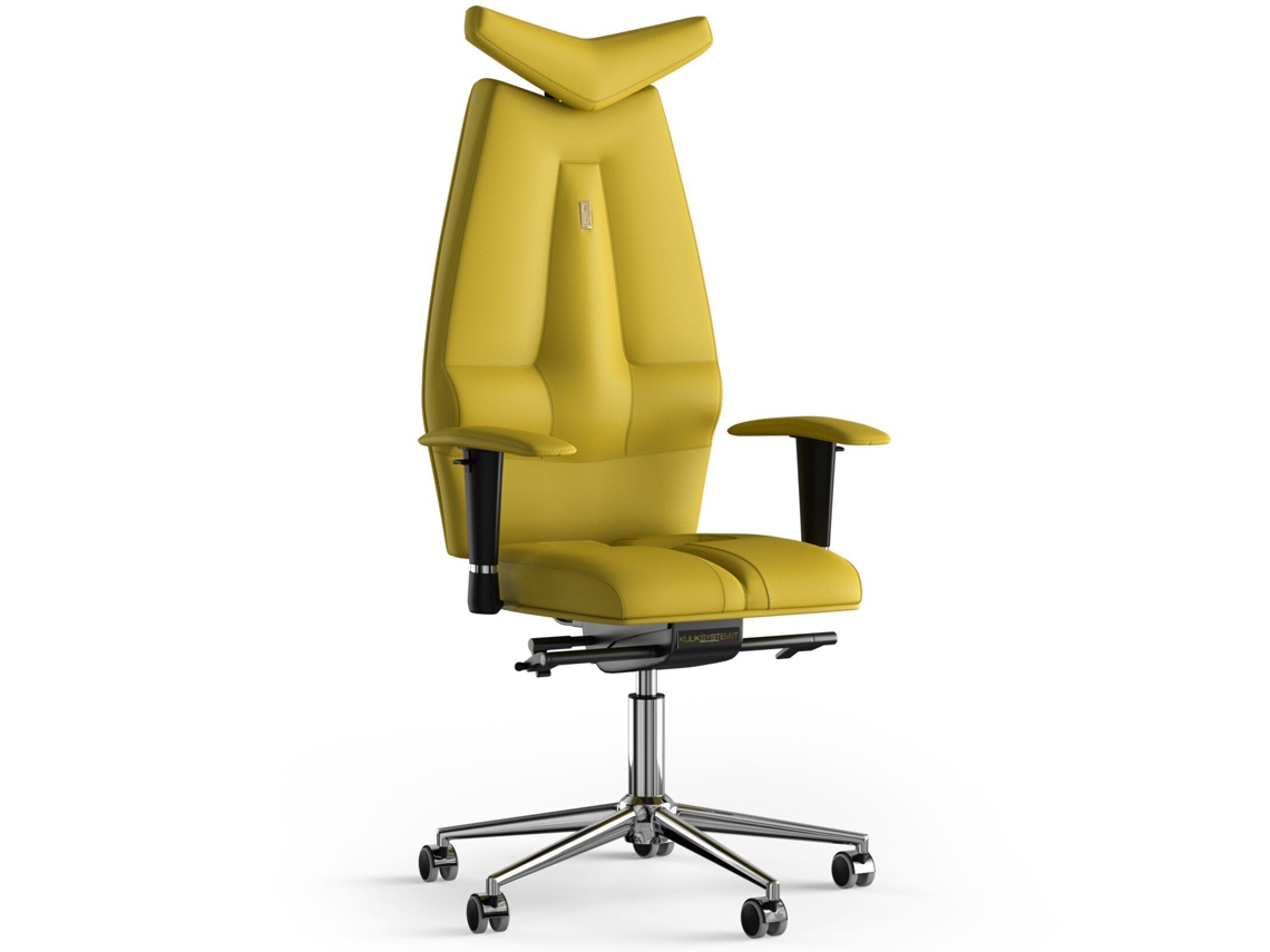 Cadeira de Escritório Ergonómica KULIK Jet PU Couro (Amarelo -130x50x50cm)