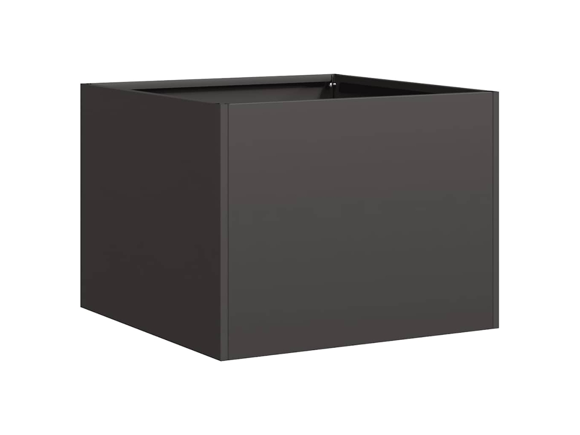 Planter, Planters Vidaxl Preto Aço (40 X 40 X 30 Cm)