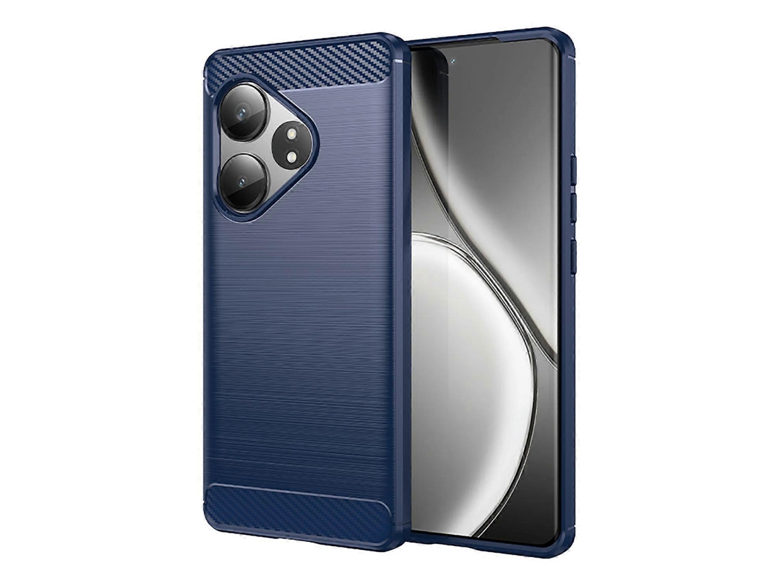 Capa De Celular Tpu Com Textura Escovada De Fibra De Carbono