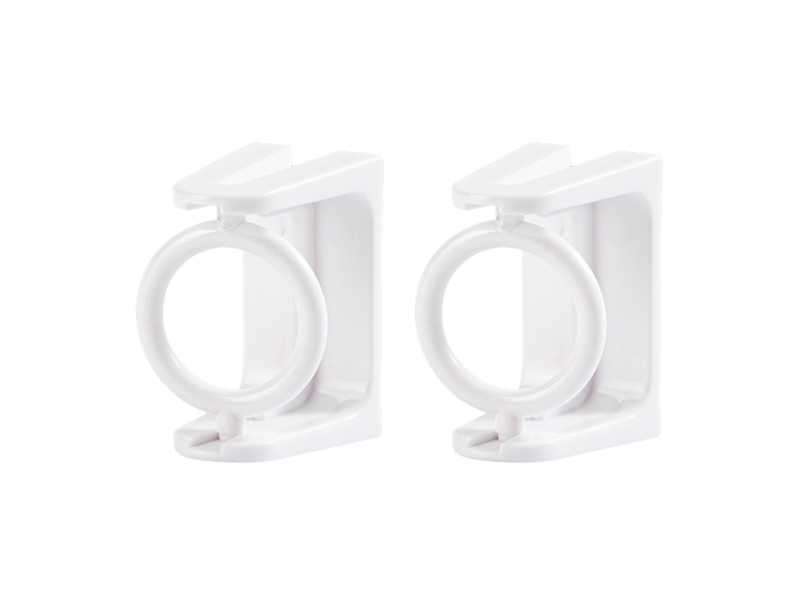 2pcs Suporte para Barra de Cortina com Gancho Giratório 360° Adesivo Resistente para Banheiro e Quarto