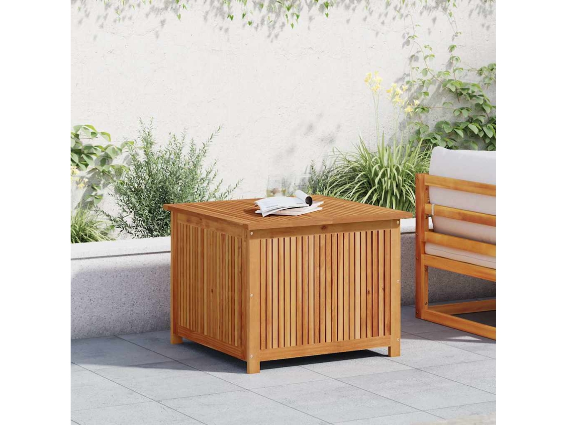 Vidaxl Caixa De Arrumação Para Jardim 75x75x58 Cm Acácia Maciça