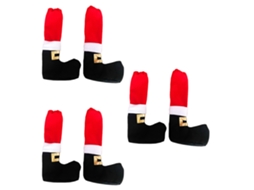 Coberturas para Pernas de Mesas e Cadeiras de Natal Meias de Natal Pés de Papai Noel Sapatos Pernas Chinelos Evitar Arranhões Reduzir O Ruído