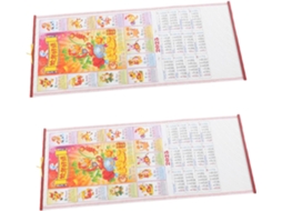 Conjunto De 2 Calendários De Parede Chineses 2025 Ano Da Serpente Calendário Mensal Tradicional Design De Imitação De Ra Gokoco