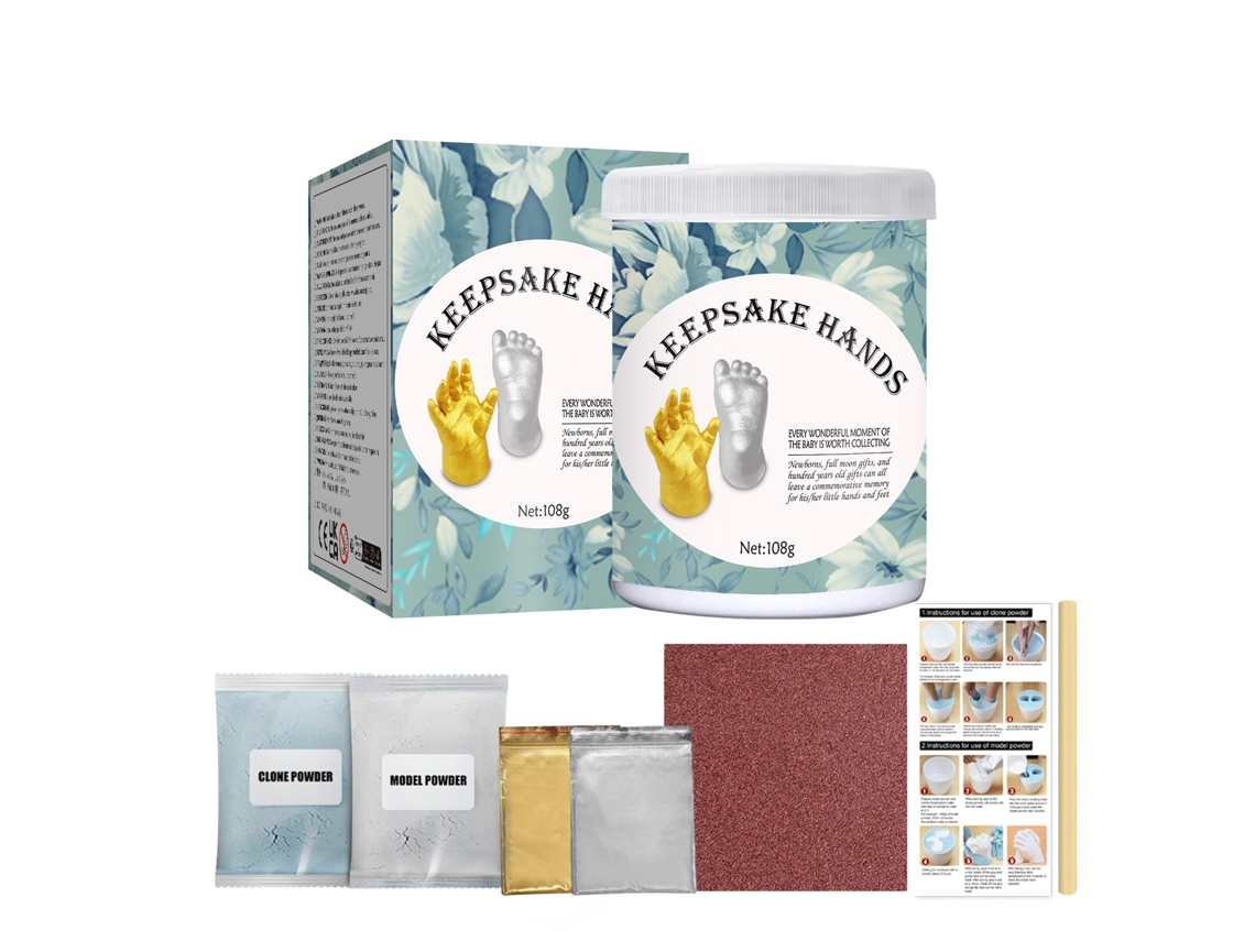 Kit de Moldar Mãos Bebê Poeira