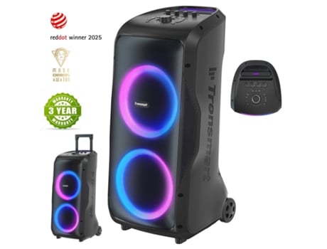 Colunas De Som Portátil Tronsmart Halo 300 Coluna Karaoke 240w Bluetooth 5.3 Ipx4 Até 20 Horas De Diversão Personalização Total Com A App Tronsmart