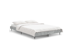 Bed Frame, Bed Frames Vidaxl Cinzeto Madeira Processada (120 X 190 Cm)