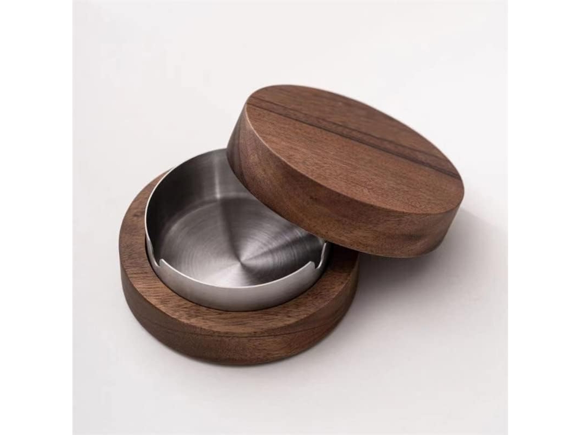 Copo De Cinzas Fechado Em Aço Inoxidável, Design Original, Portátil Com Tampa, Anti Odor, Para Interior/exterior Igvtrade