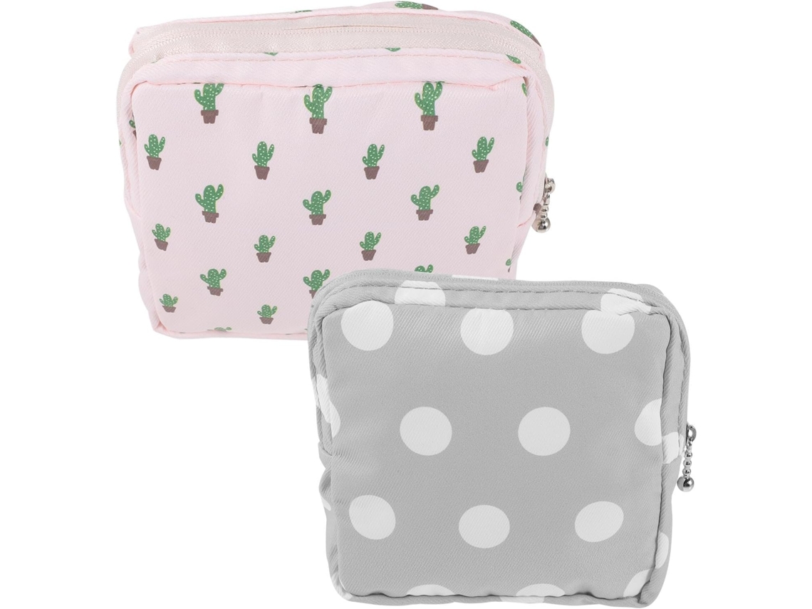 Conjunto De 2 Envelopes Higiênicos Compactos Com Zíper, Em Algodão