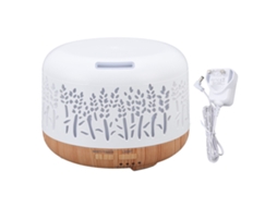 Laxiscreed Umidificador Silencioso De 300ml Com Design De Grãos De Madeira, Perfeito Para Aromaterapia No Quarto