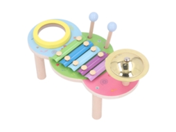 Mali brinquedo Musical de Bateria para Crianças Mesa de Madeira Educativo Multifuncional Instrumento Infantil