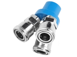 Conector Rápido Neumático 1/4" 3 Vias Tipo C