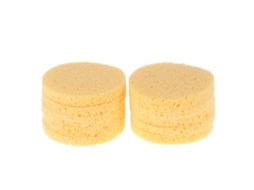 10 Esponjas De Celulose Para Remover Maquiagem, Compressas Cosméticas, Esponjas Para Limpeza Facial (amarelas)