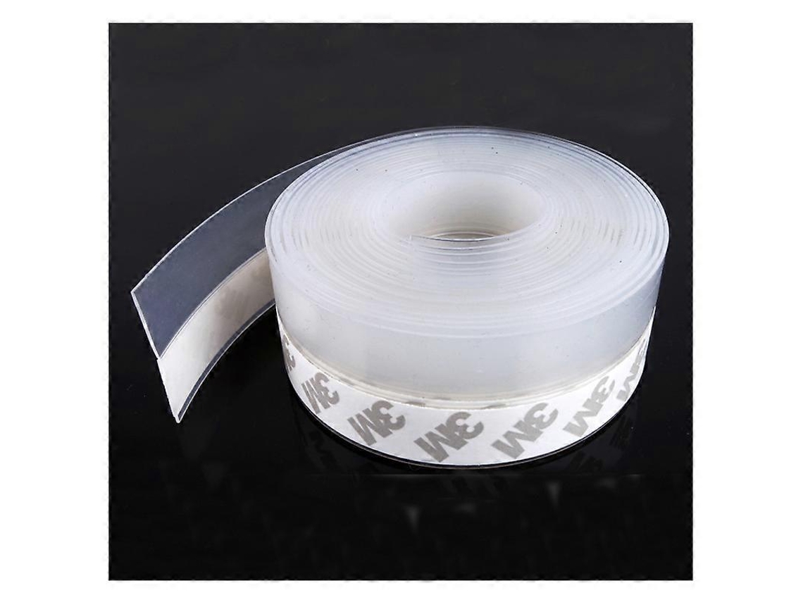 Tira de Sellado de Silicona Transparente, 10m x 25mm, para Portas e Janelas, Impermeável, Isolante, contra Vento, Poeira, Insetos S/MARCA