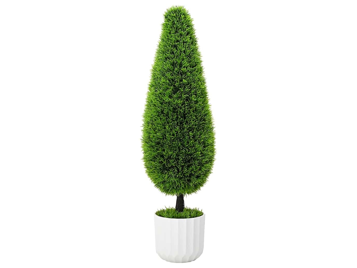 Vidaxl Pinho Artificial Verde 24 X 24 X 90 Cm Plástico