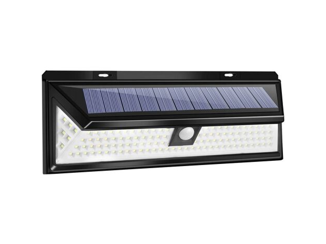 Luminária solar externa à prova d'água Brilvibera com 118 LEDs e sensor de movimento PIR.