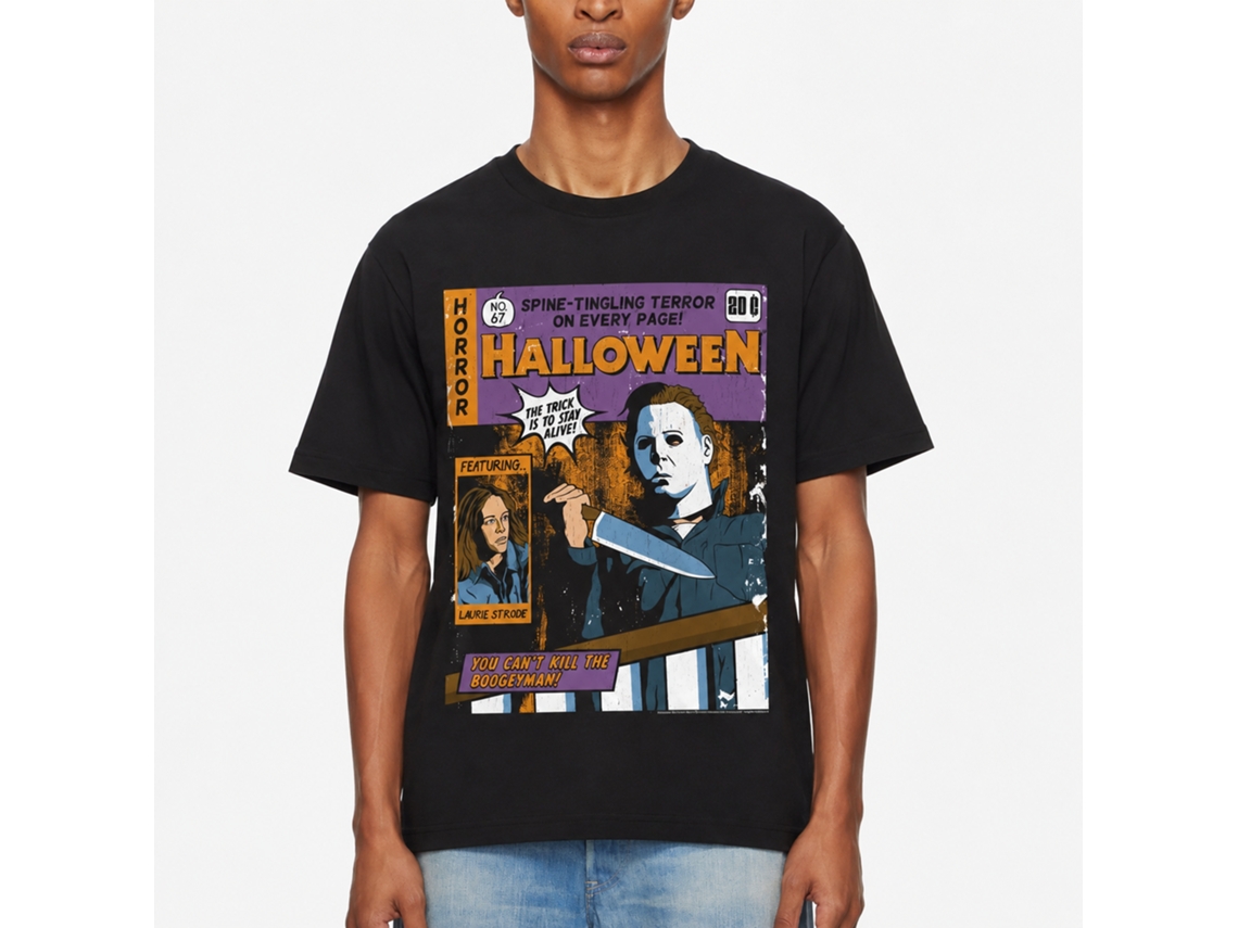 Rockinstone Halloween Movie Horror Comic Black Adult T-shirt Size:xxl