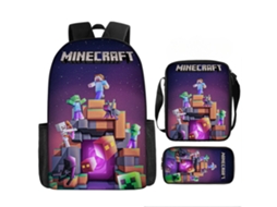 Conjunto De Mochila Escolar De Três Peças, Impermeável, Mochila Com Proteção Para A Coluna, Estilo 18