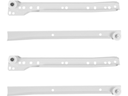 Corrediças Genéricas De Aço Branco Para Gavetas Armários Cozinha 2 Pares, De Alta Resistência E Fáceis Usar