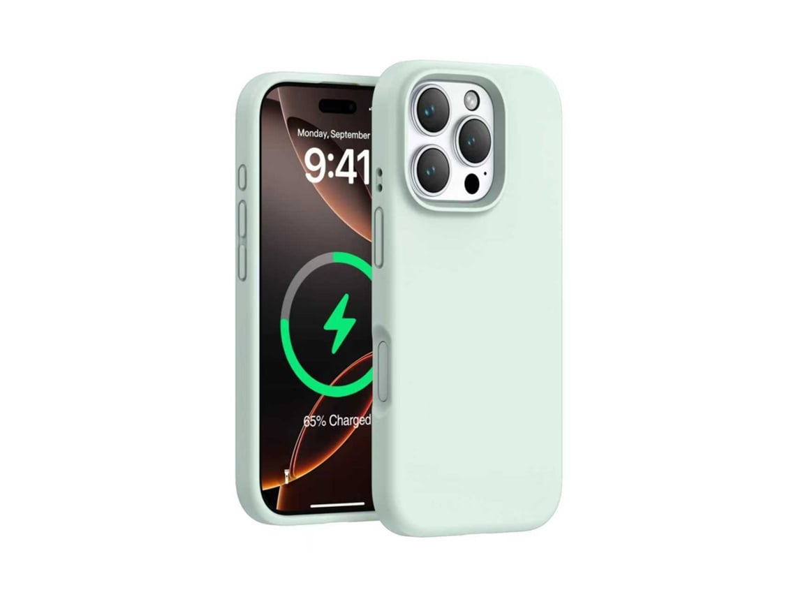 (verde Claro, Iphone 13) Capa Magnética De Silicone Líquido Para Iphone, Cor Sólida E Simples.