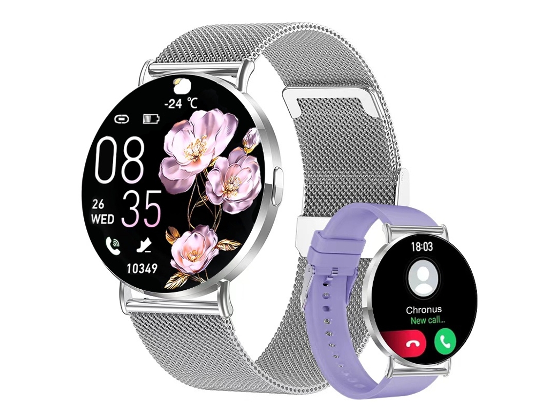 Qs05 Smartwatch Com Tela Amoled Ultra Nítida De 1,32 Polegadas, Rastreador De Condicionamento Físico Com Spo2/frequência Cardíaca/monitorame