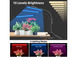 Lâmpada de Crescimento LED 3 Cabeças com Timer S/MARCA