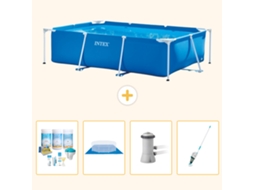 Intex Piscina Com Estrutura Retangular - 300x200x75 Cm - 5-peças S20839
