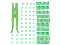 Clipe Para Brinco De Identificação Para Porcos E Cães, Feito De Plástico Verde Resistente.