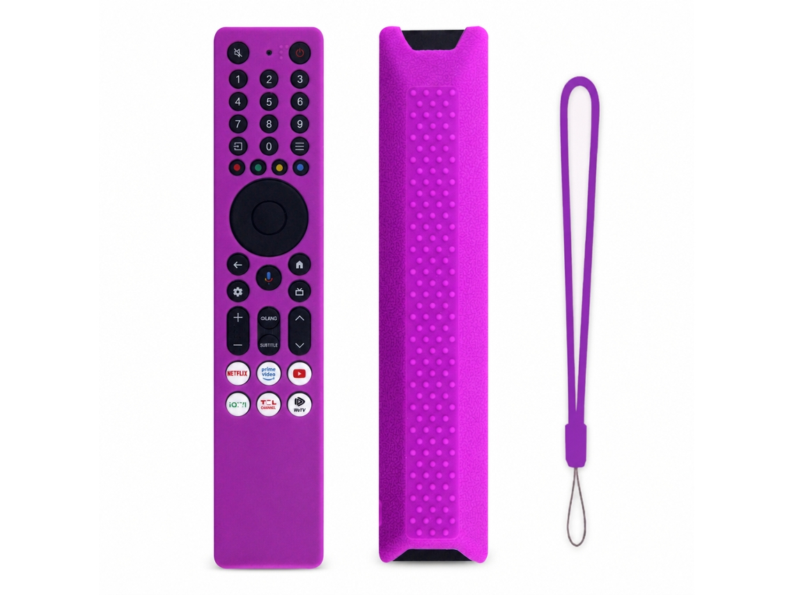 Capa De Silicone Roxa Para Comando De Tv Compatível Com Tcl Rc833a, Proteção Antipoeira_dae