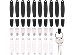 100 Clipes de Plástico Transparentes para Cartões de Identificação e Mochilas, Fáceis de Remover e Amplamente Utilizados
