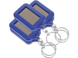 Conjunto De 5 Mini Lanternas Solares De Chaveiro Em Plástico Azul Resistente.
