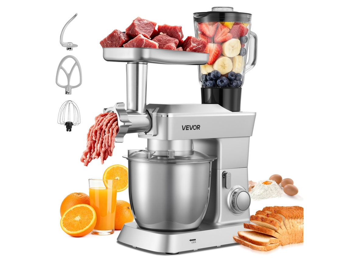 Processador De Alimentos Elétrico Multifuncional 1300 W 6 Velocidades P Vevor