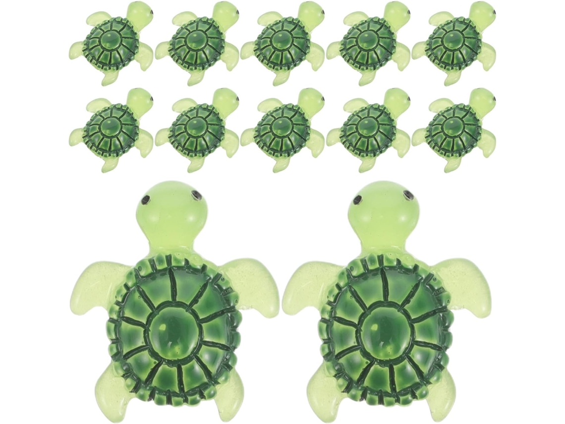Kichouse 60 Mini Tartarugas de Resina Miniaturas de Tartarugas Verdes Pequenas Miniaturas de Tartarugas Pequenos CHABERLU
