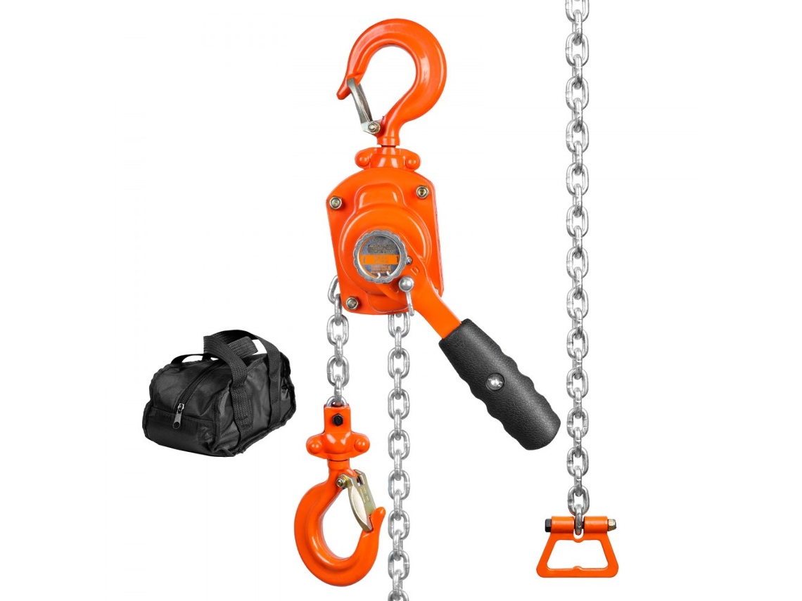 Palanque Manual 0,5t Com Corrente G80, Gancho Rotativo 360° E Freio Weston Tekmaquinas